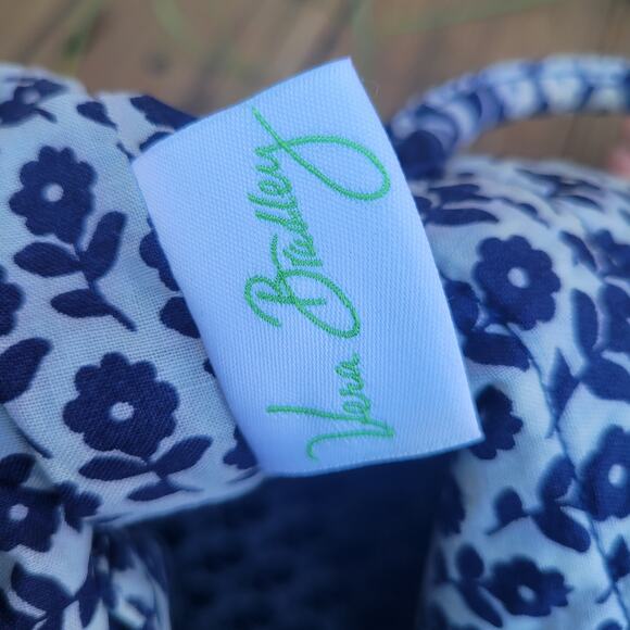 Vera Bradley Twirly Birds Navy Handbag with Top Handles – Retired Pattern - Picture 5 of 15